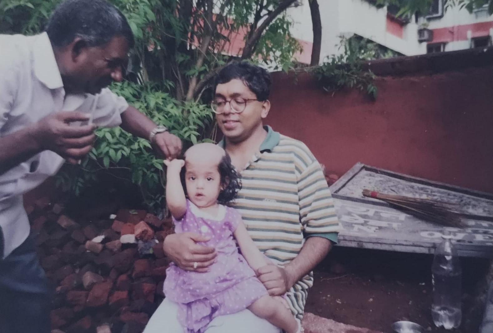 Anusha's tonsure ceremony