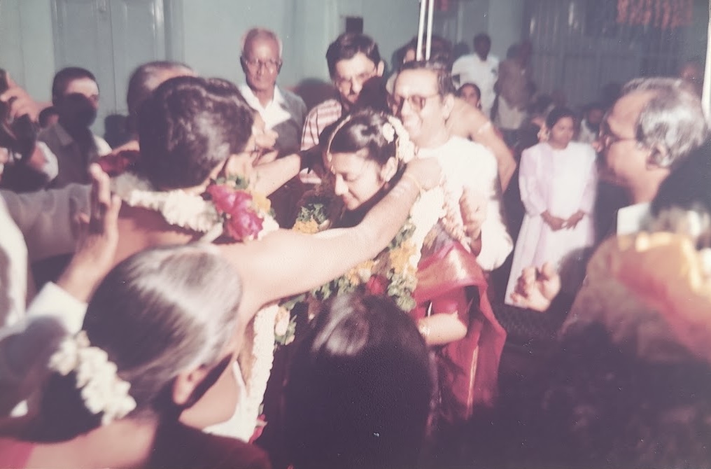 Garlanding at a muhurtham ceremony